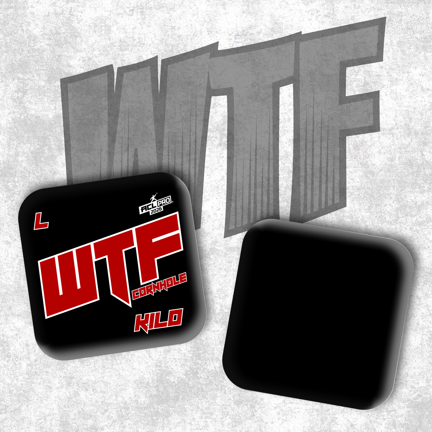 2026 WTF Kilo OG Logo - ACL Pro Stamped Cornhole Bags - Set of 4 bags