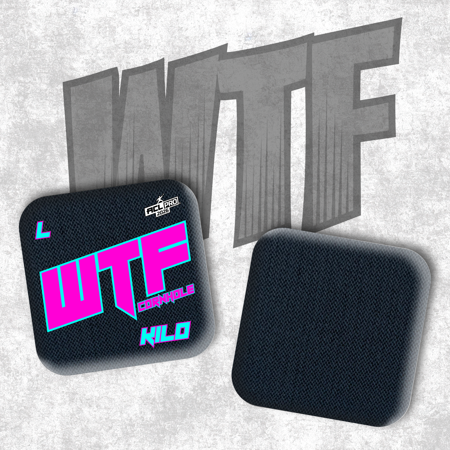 2026 WTF Kilo OG Logo - ACL Pro Stamped Cornhole Bags - Set of 4 bags