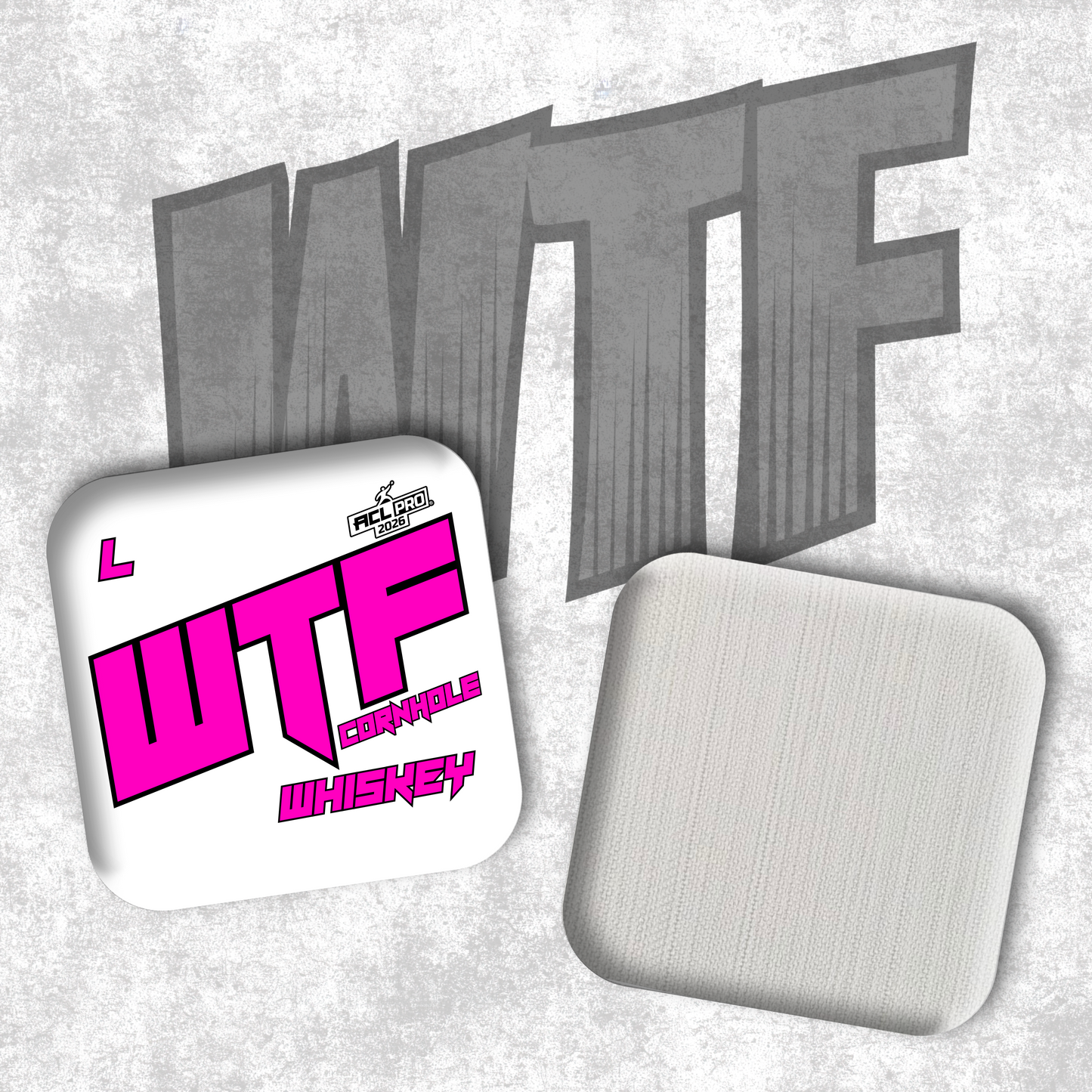 2026 WTF Whiskey OG Logo - ACL Pro Stamped Cornhole Bags - Set of 4 bags