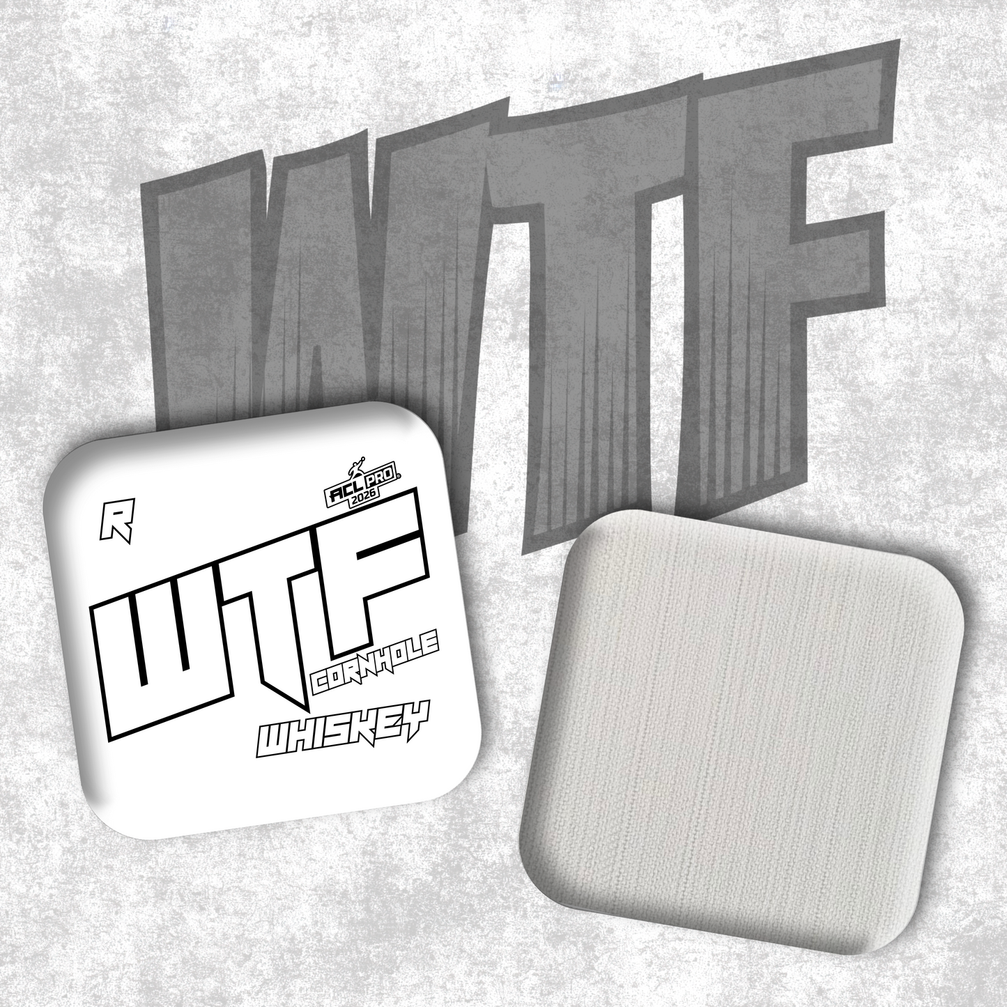 2026 WTF Whiskey OG Logo - ACL Pro Stamped Cornhole Bags - Set of 4 bags