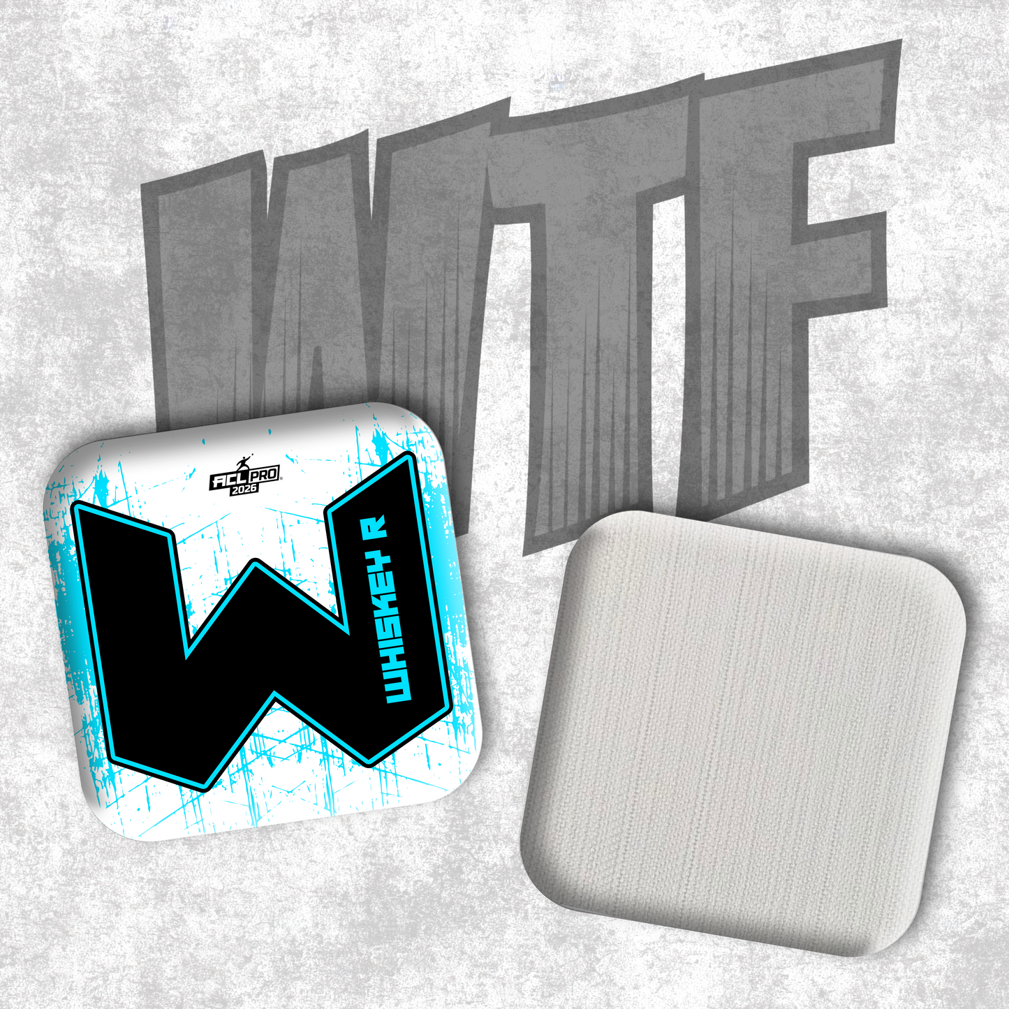 2026 WTF Whiskey "W" Logo - ACL Pro Stamped Cornhole Bags - Set of 4 bags