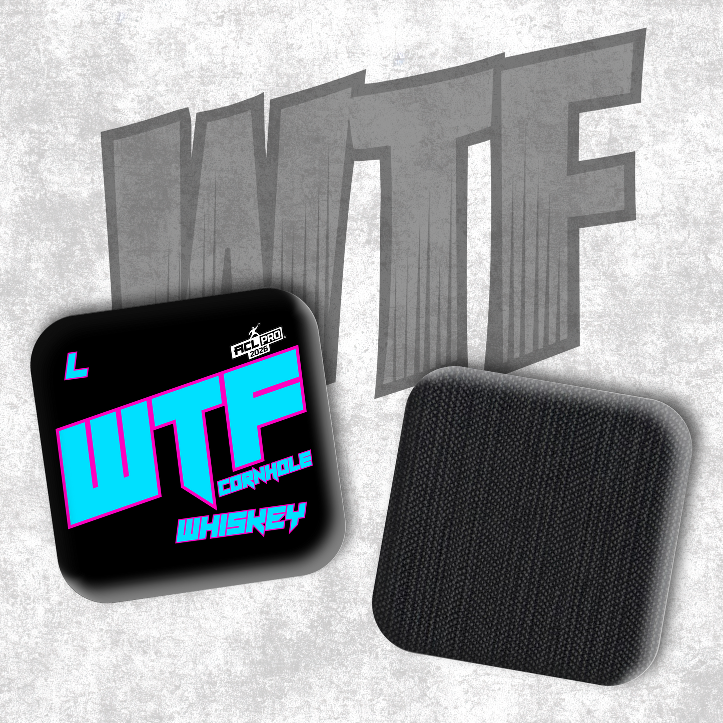 2026 WTF Whiskey OG Logo - ACL Pro Stamped Cornhole Bags - Set of 4 bags