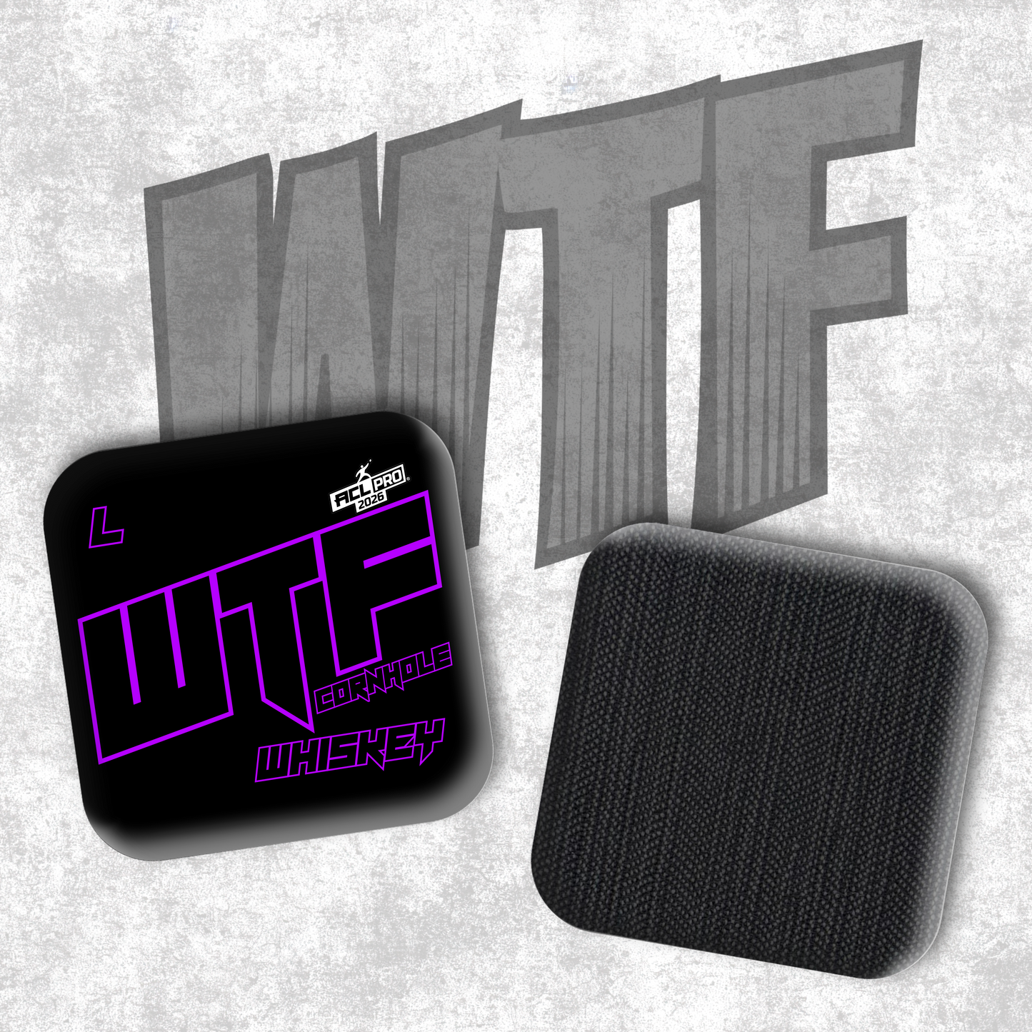 2026 WTF Whiskey OG Logo - ACL Pro Stamped Cornhole Bags - Set of 4 bags