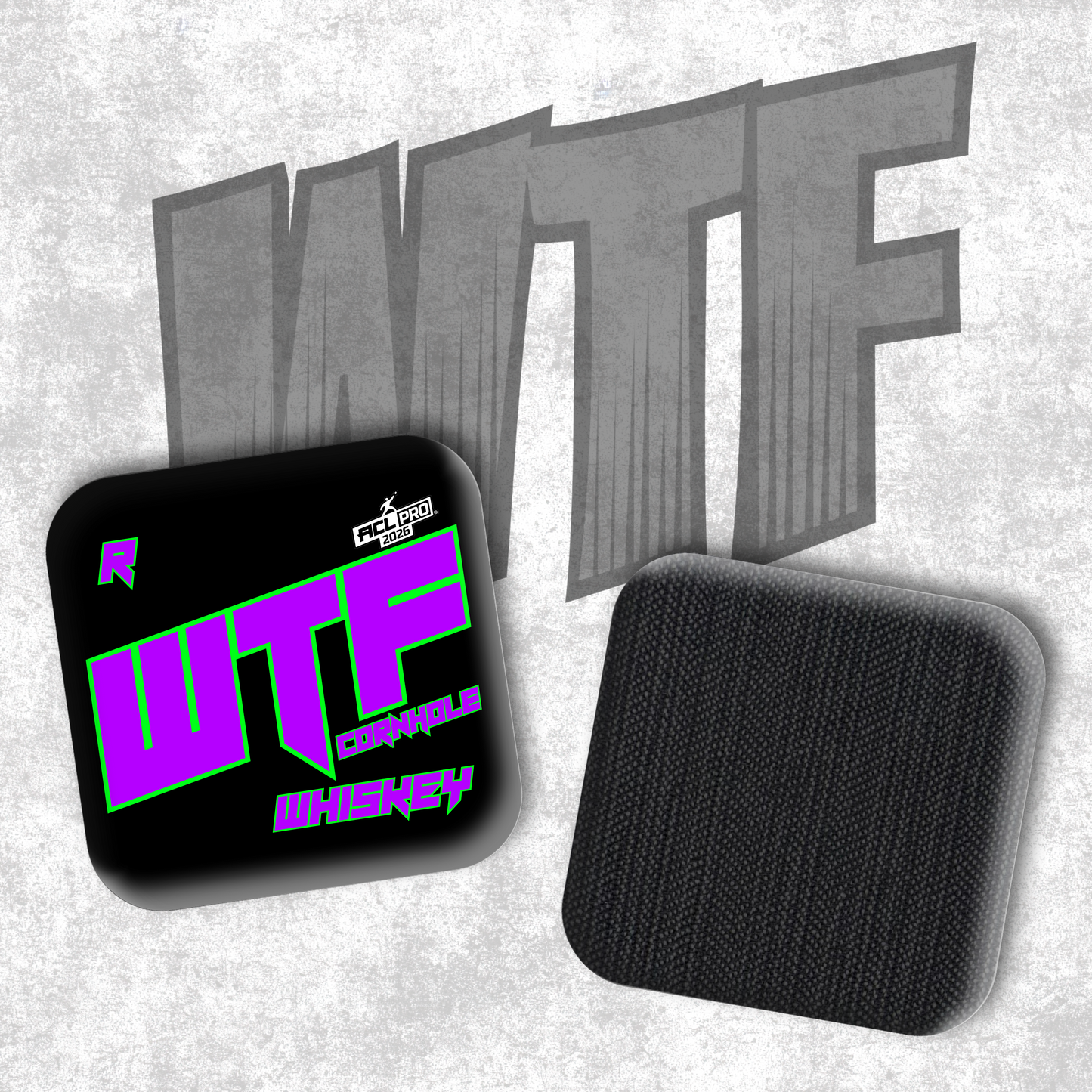 2026 WTF Whiskey OG Logo - ACL Pro Stamped Cornhole Bags - Set of 4 bags