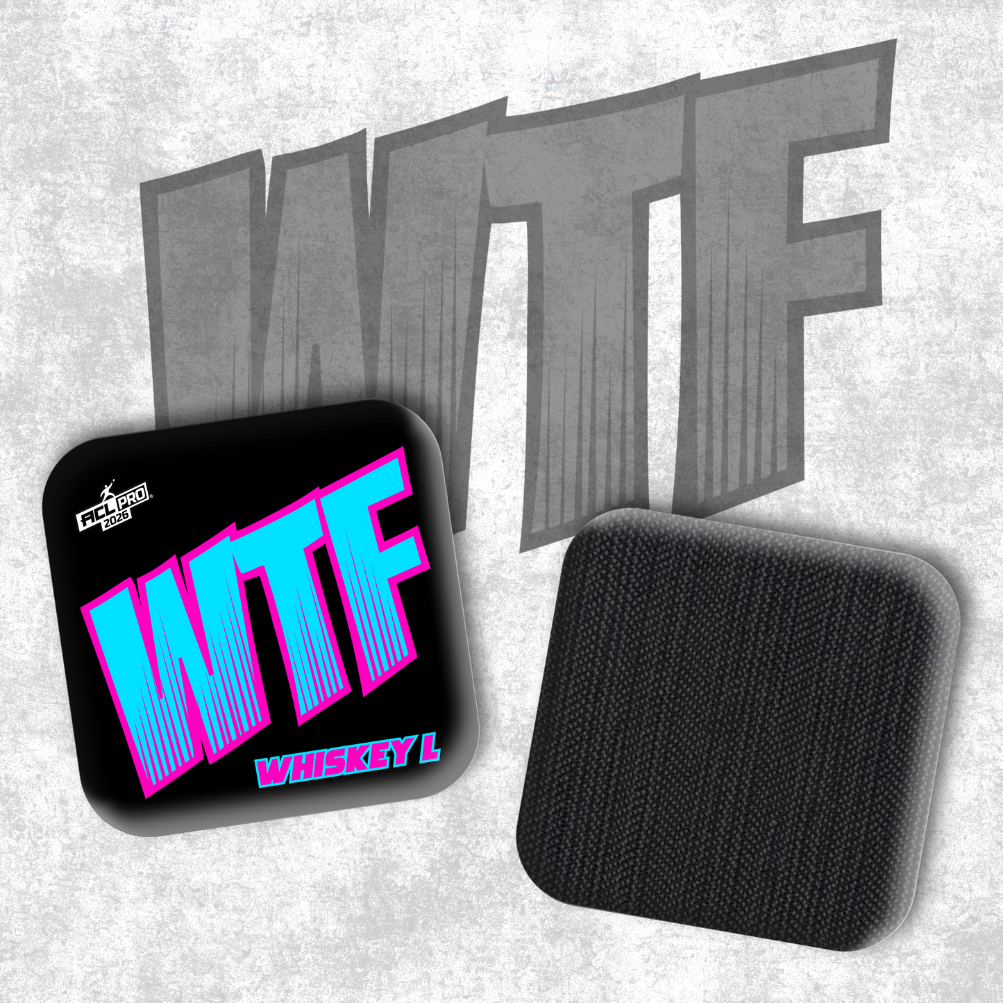 2026 WTF Whiskey Big Logo - ACL Pro Stamped Cornhole Bags - Set of 4 bags