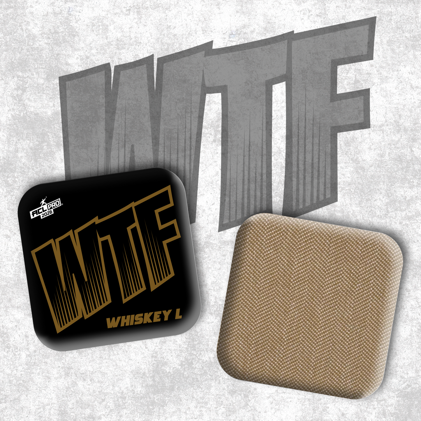 2026 WTF Whiskey Big Logo - ACL Pro Stamped Cornhole Bags - Set of 4 bags