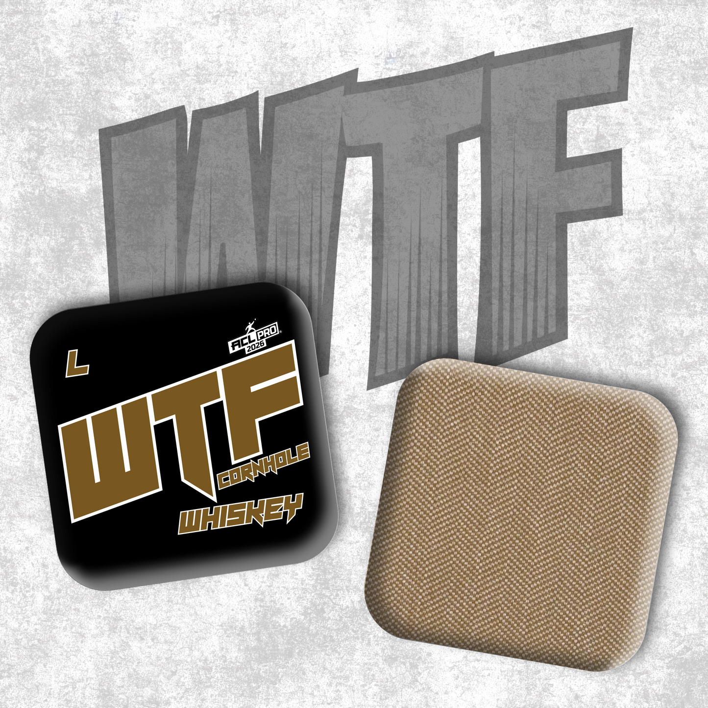 2026 WTF Whiskey OG Logo - ACL Pro Stamped Cornhole Bags - Set of 4 bags