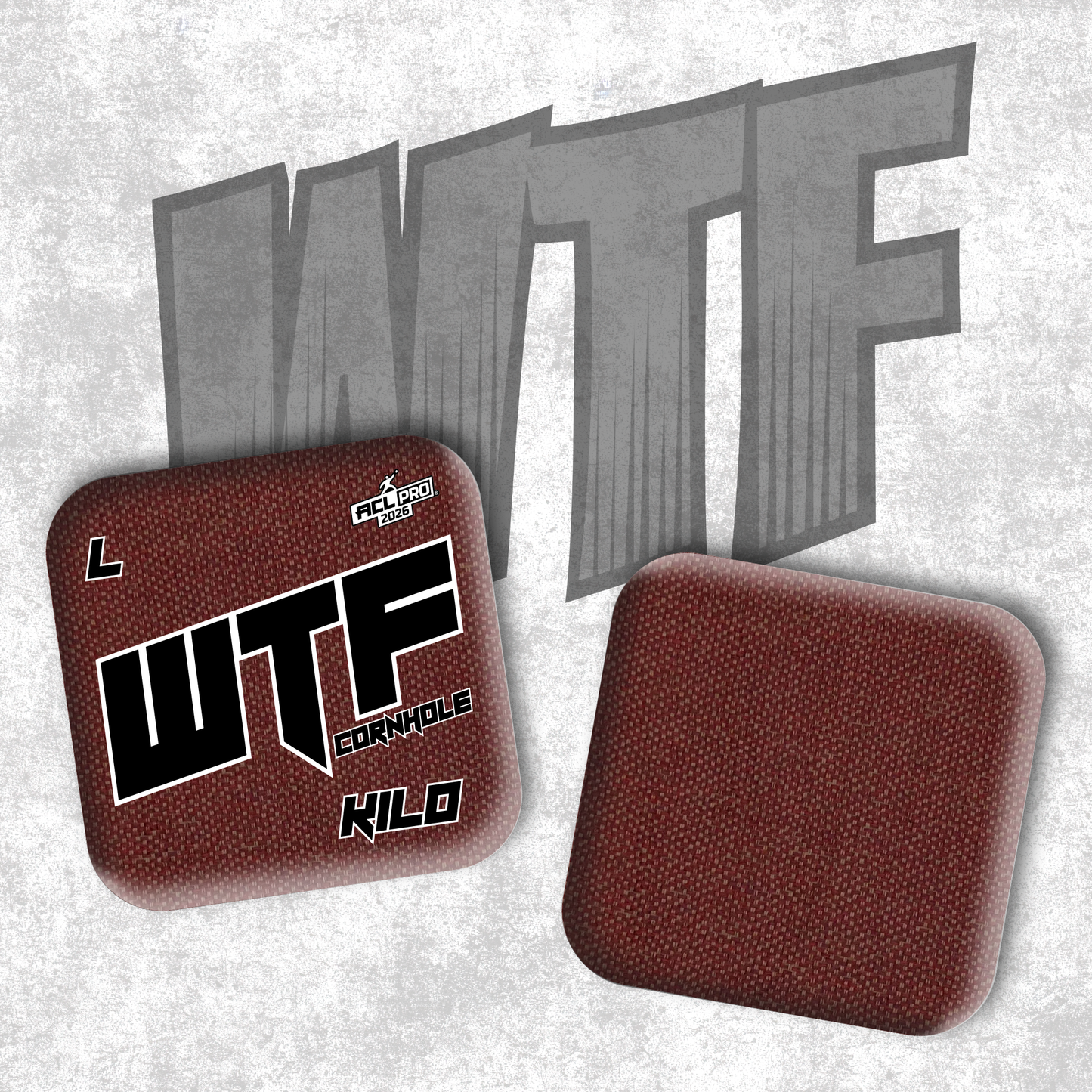2026 WTF Kilo OG Logo - ACL Pro Stamped Cornhole Bags - Set of 4 bags