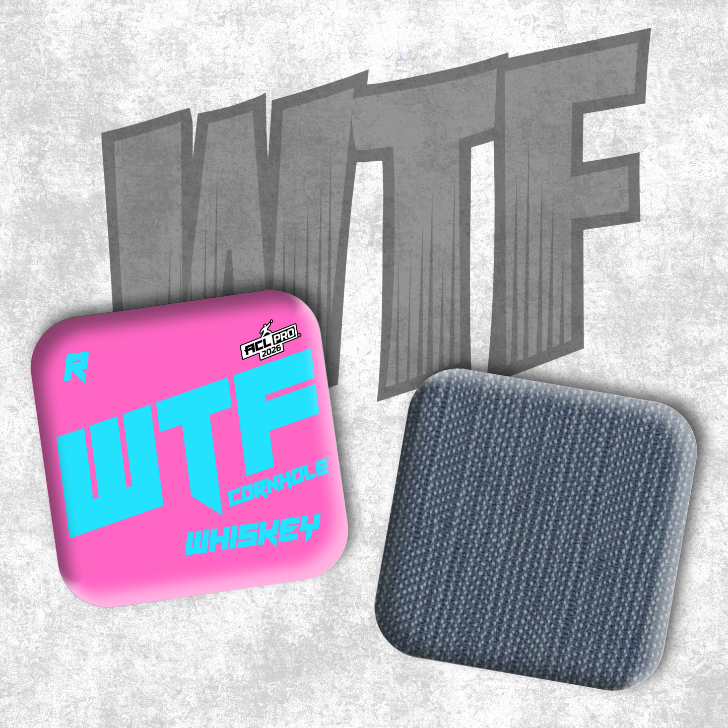 2026 WTF Whiskey OG Logo - ACL Pro Stamped Cornhole Bags - Set of 4 bags