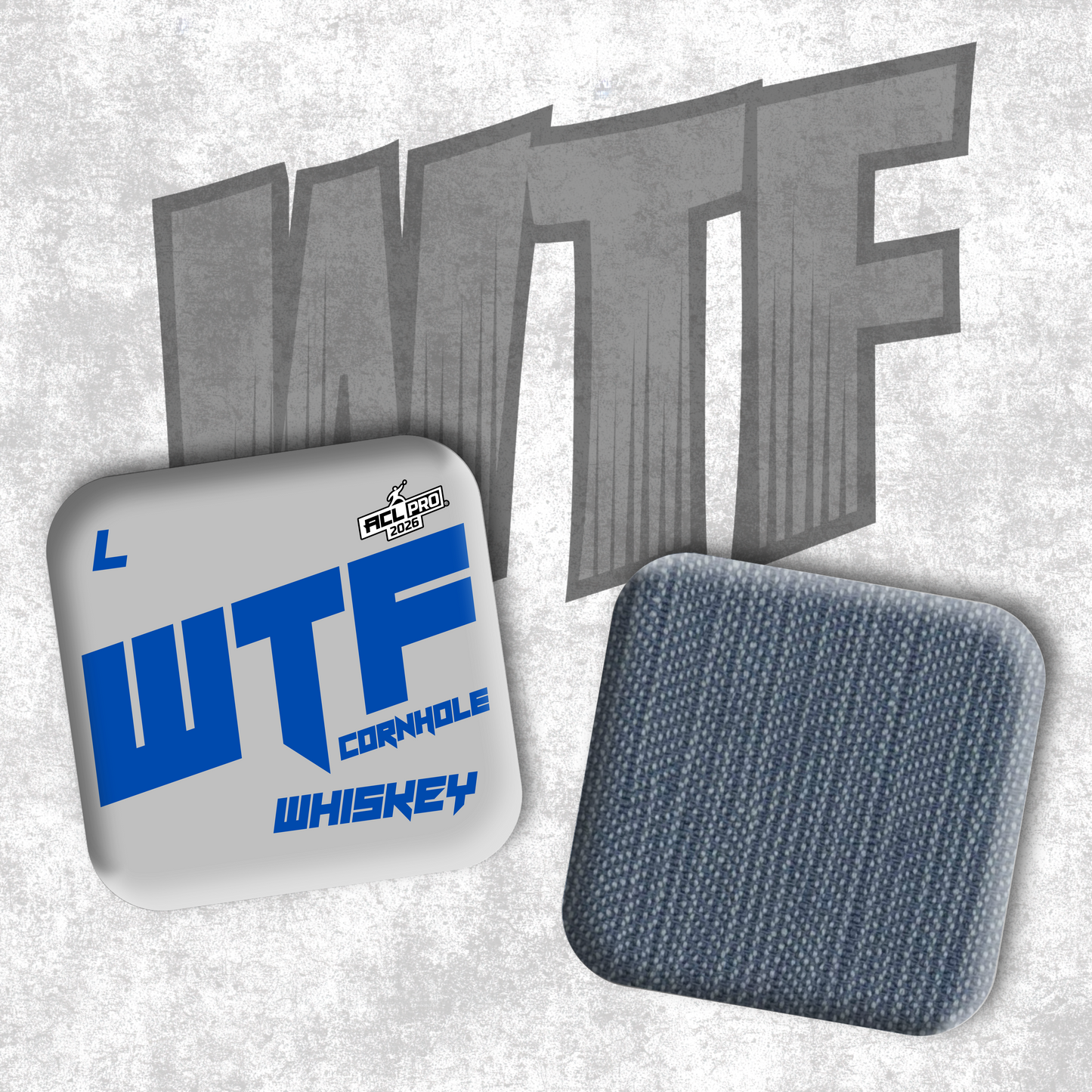 2026 WTF Whiskey OG Logo - ACL Pro Stamped Cornhole Bags - Set of 4 bags