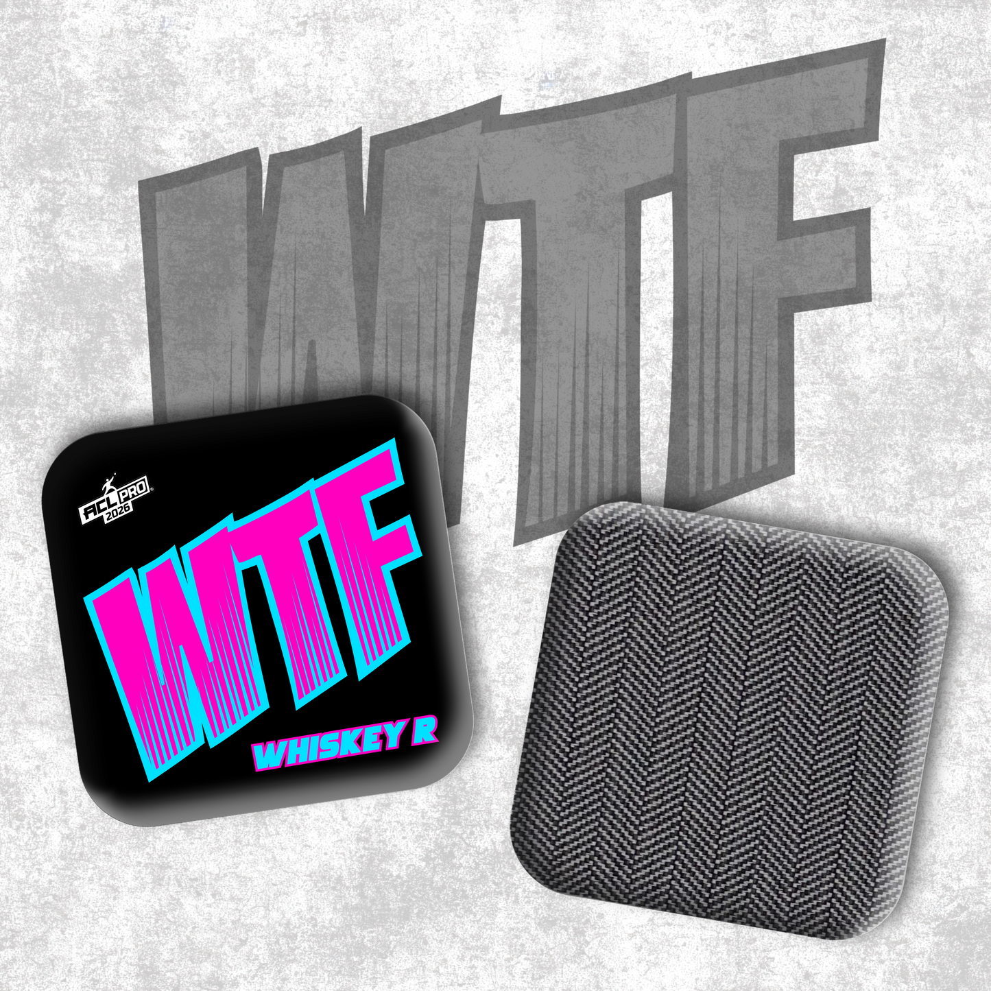 2026 WTF Whiskey Big Logo - ACL Pro Stamped Cornhole Bags - Set of 4 bags