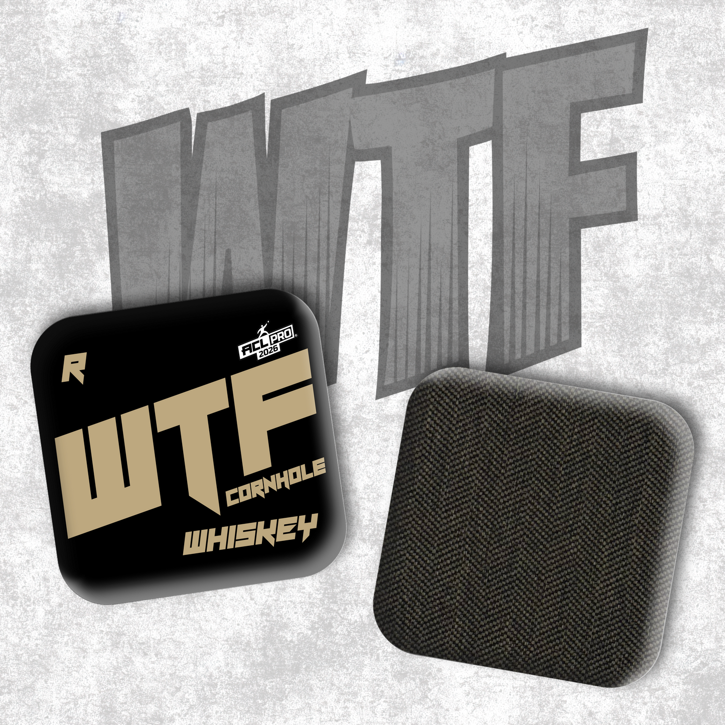 2026 WTF Whiskey OG Logo - ACL Pro Stamped Cornhole Bags - Set of 4 bags