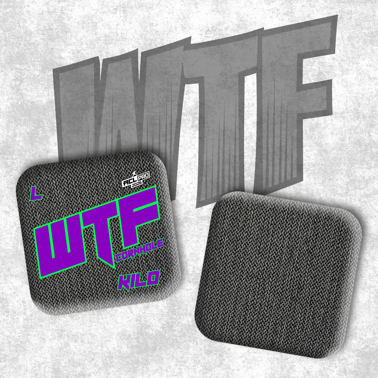 2026 WTF Kilo OG Logo - ACL Pro Stamped Cornhole Bags - Set of 4 bags