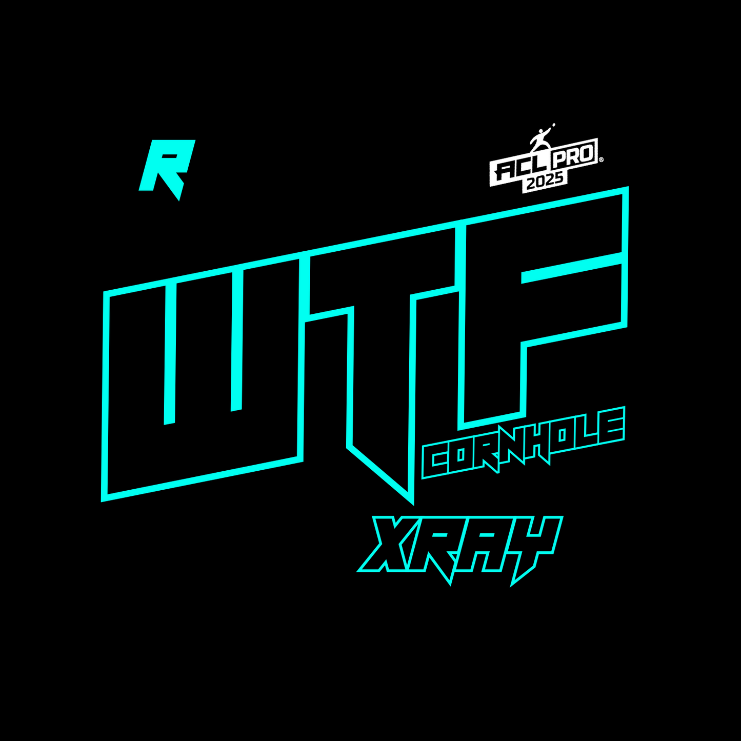 2025 WTF X-RAY Aqua carpet - ACL Pro Stamped Cornhole Bags - Set of 4 bags