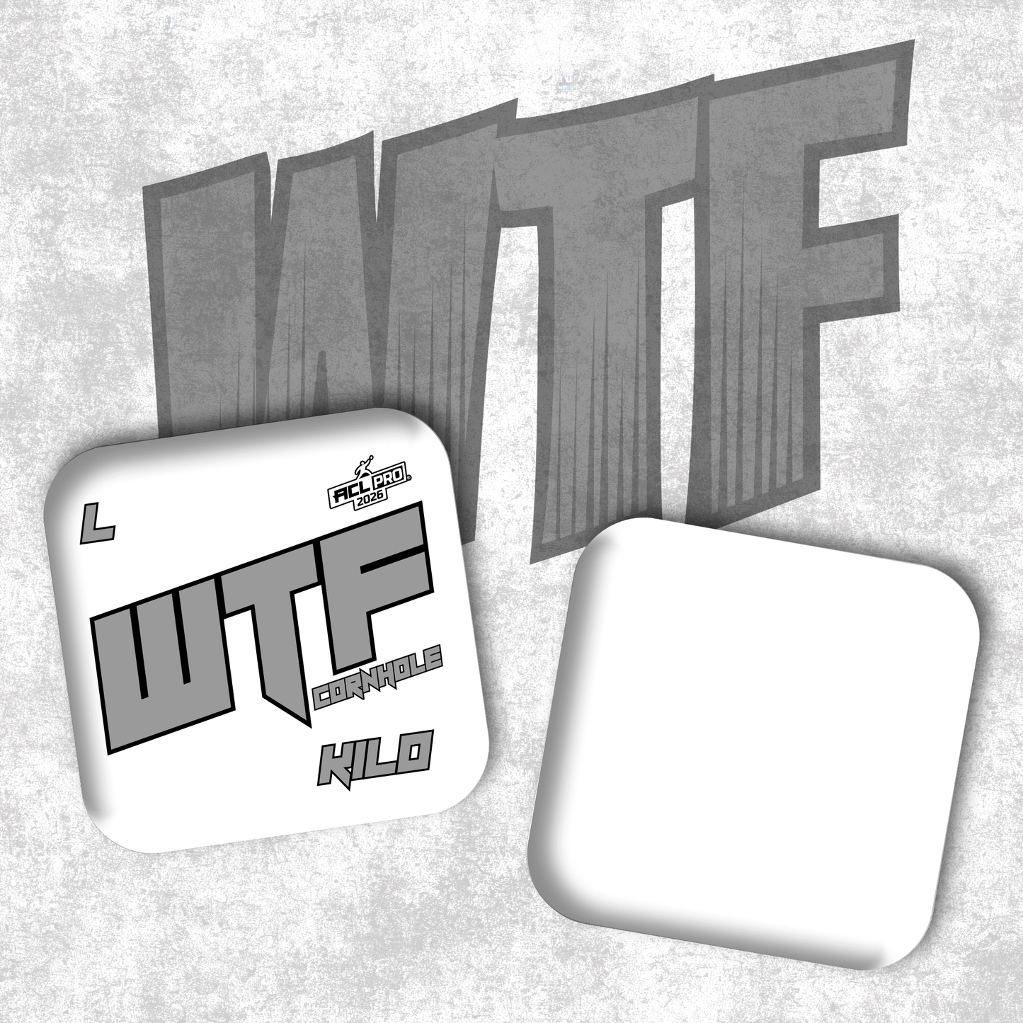 2026 WTF Kilo OG Logo - ACL Pro Stamped Cornhole Bags - Set of 4 bags