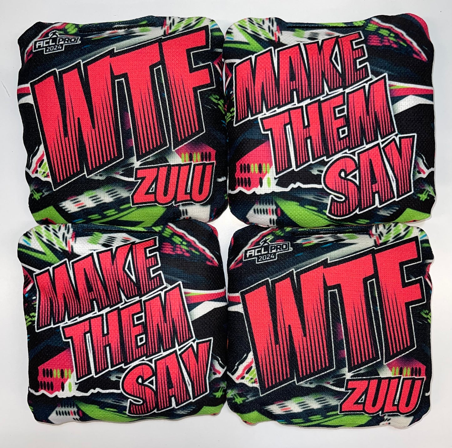 WTF Zulu - ACL Pro Stamped Cornhole Bags - Set of 4 bags