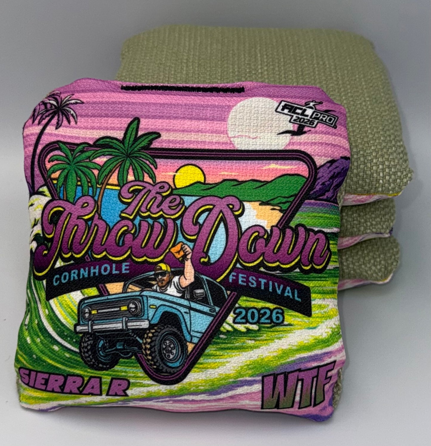 The Throw Down 2026 WTF Sierra - ACL Pro Stamped Cornhole Bags - Set of 4 bags