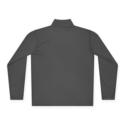 Quarter-Zip Pullover with Neon "WTF" Chest Graphic
