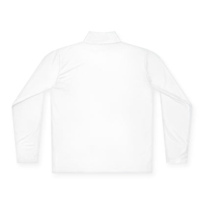 Quarter-Zip Pullover with Neon "WTF" Chest Graphic