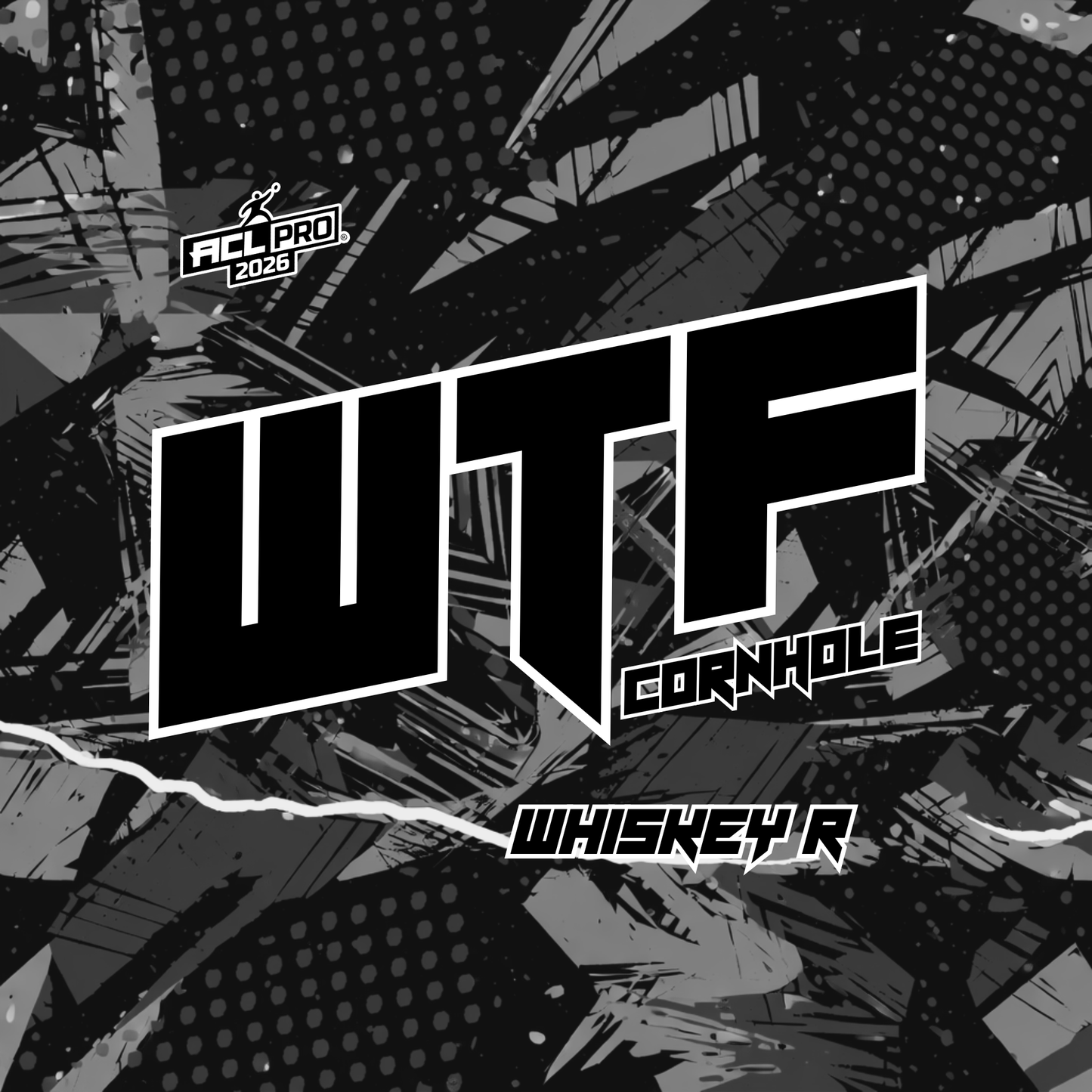2026 WTF Whiskey Abstract Design - ACL Pro Stamped Cornhole Bags - Set of 4 bags
