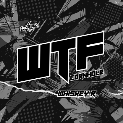 2026 WTF Whiskey Abstract Design - ACL Pro Stamped Cornhole Bags - Set of 4 bags