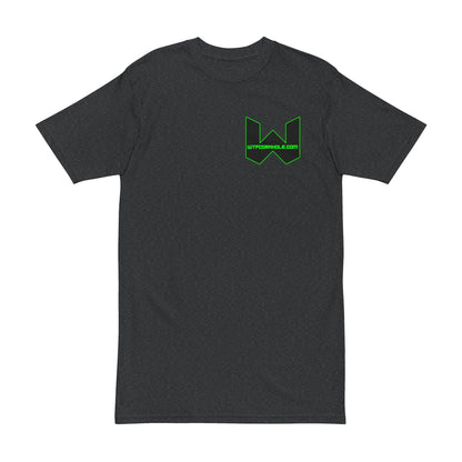Men's Graphic Tee — Minimal Green Arrow Pocket Logo