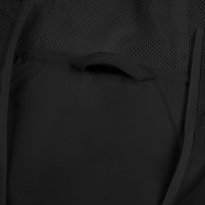 Windbreaker Jacket — Minimal Geometric 'W' Logo Lightweight Hooded Windbreaker