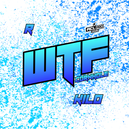 2026 WTF Kilo OG Splatter Logo - ACL Pro Stamped Cornhole Bags - Set of 4 bags