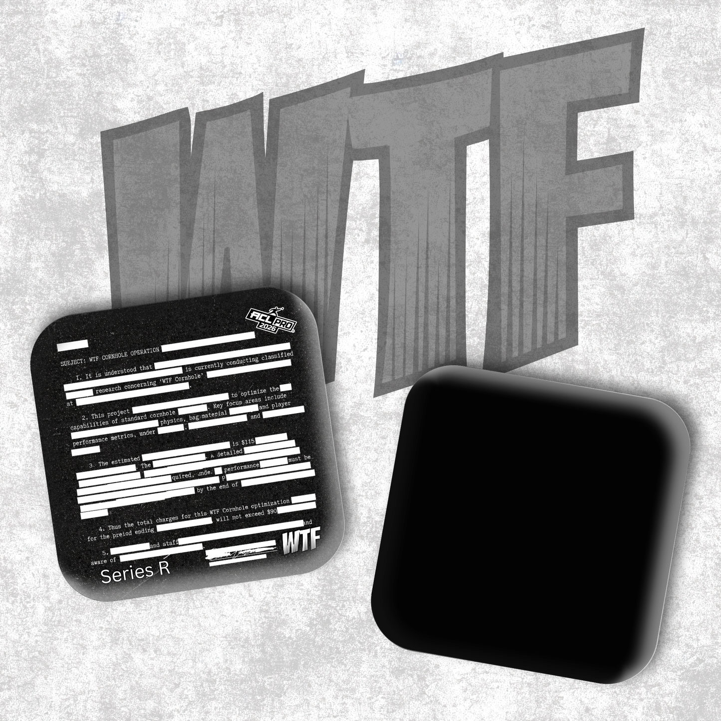 Redacted 2026 WTF Designs - ACL Stamped Cornhole Bags - Set of 4 bags