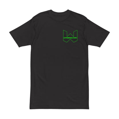 Men's Graphic Tee — Minimal Green Arrow Pocket Logo