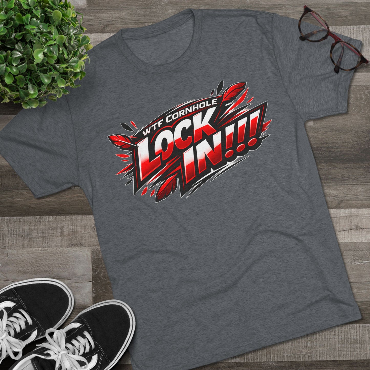 WTF Cornhole "Lock In!!!" Graphic Tee — Competitive Cornhole Shirt