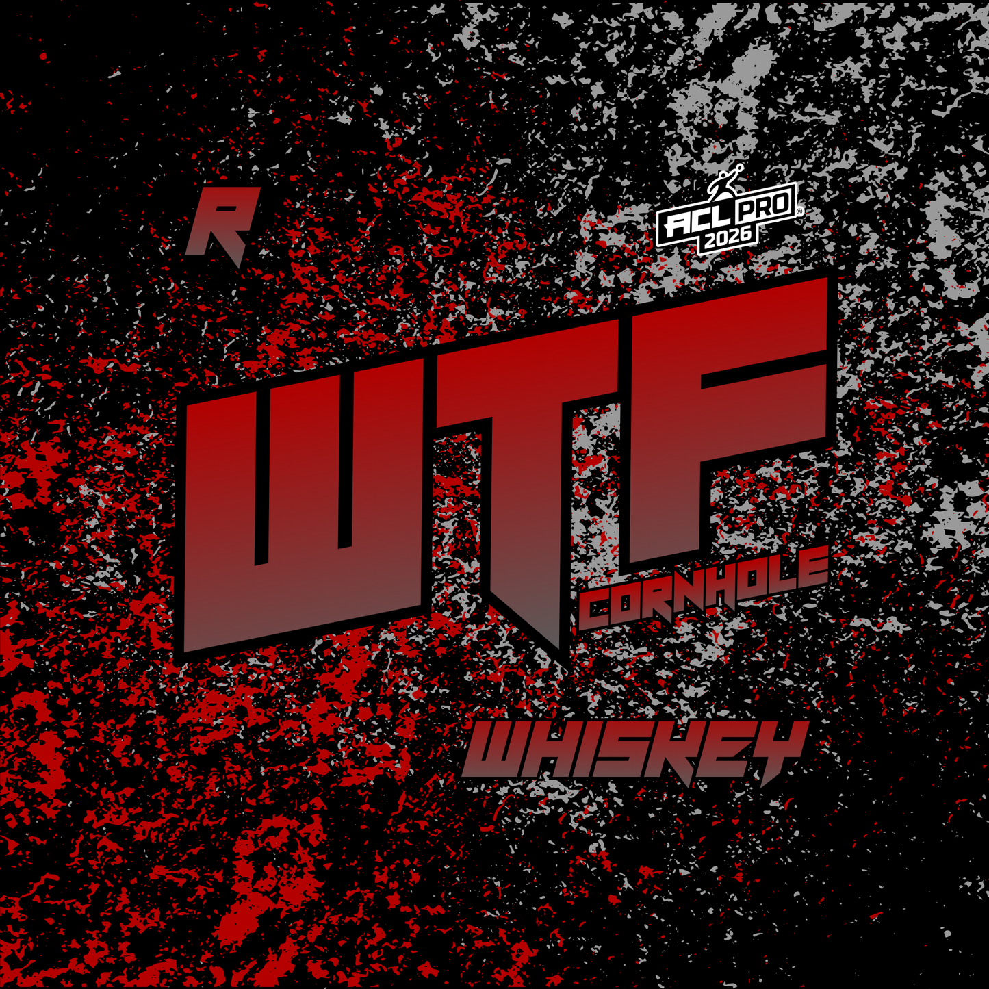 2026 WTF Whiskey OG Splatter Logo - ACL Pro Stamped Cornhole Bags - Set of 4 bags