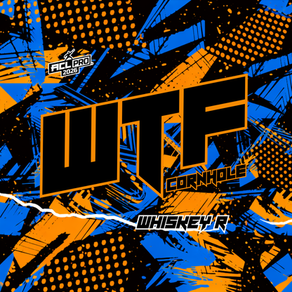 2026 WTF Whiskey Abstract Design - ACL Pro Stamped Cornhole Bags - Set of 4 bags