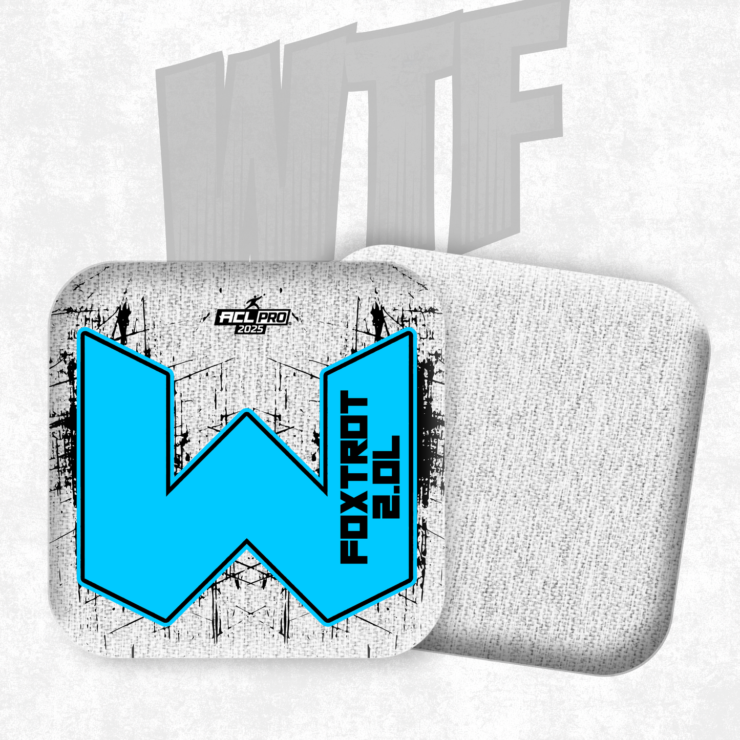2026 WTF Foxtrot 2.0 "W" Logo- ACL Pro Stamped Cornhole Bags - Set of 4 bags