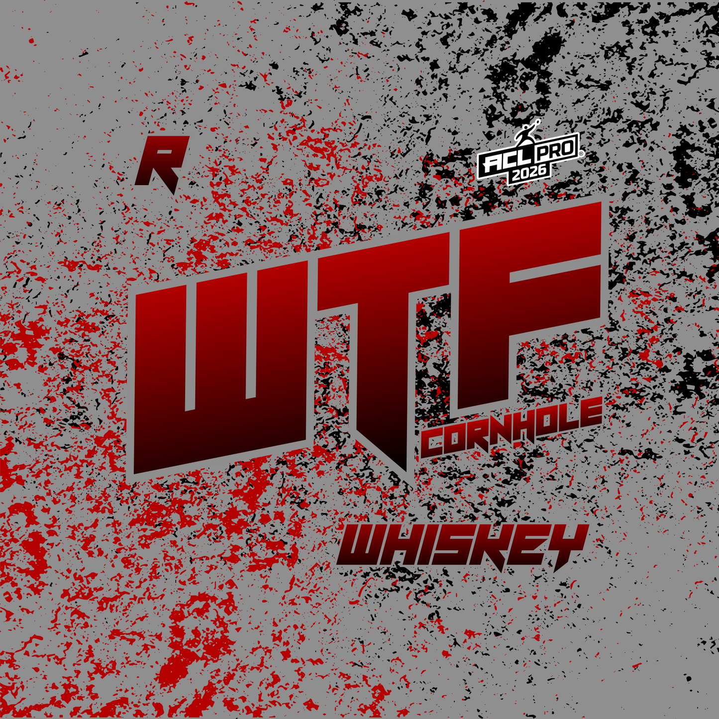 2026 WTF Whiskey OG Splatter Logo - ACL Pro Stamped Cornhole Bags - Set of 4 bags