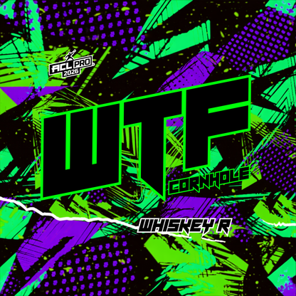 2026 WTF Whiskey Abstract Design - ACL Pro Stamped Cornhole Bags - Set of 4 bags