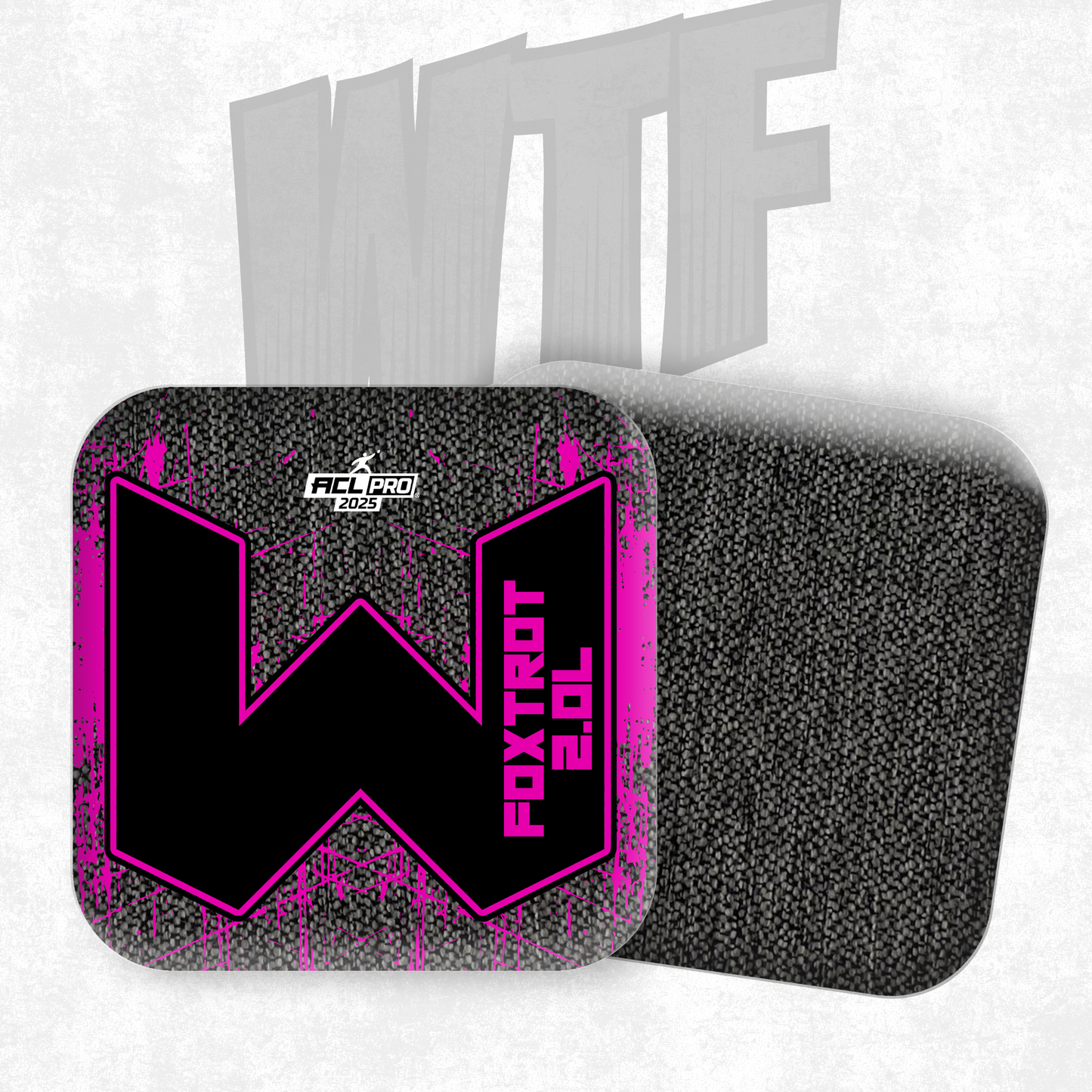 2026 WTF Foxtrot 2.0 "W" Logo- ACL Pro Stamped Cornhole Bags - Set of 4 bags