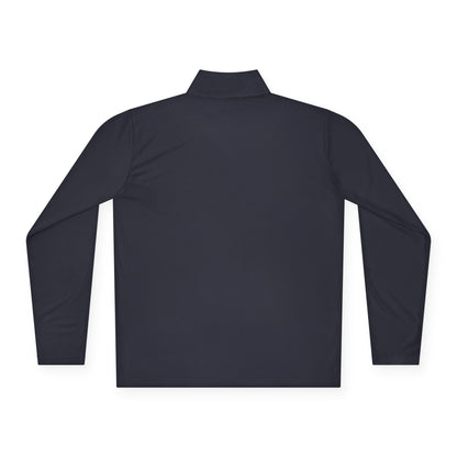 Quarter-Zip Pullover with Neon "WTF" Chest Graphic
