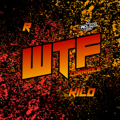 2026 WTF Kilo OG Splatter Logo - ACL Pro Stamped Cornhole Bags - Set of 4 bags