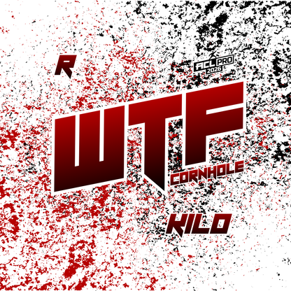 2026 WTF Kilo OG Splatter Logo - ACL Pro Stamped Cornhole Bags - Set of 4 bags