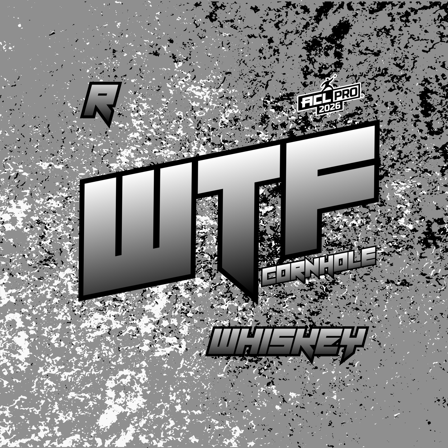 2026 WTF Whiskey OG Splatter Logo - ACL Pro Stamped Cornhole Bags - Set of 4 bags