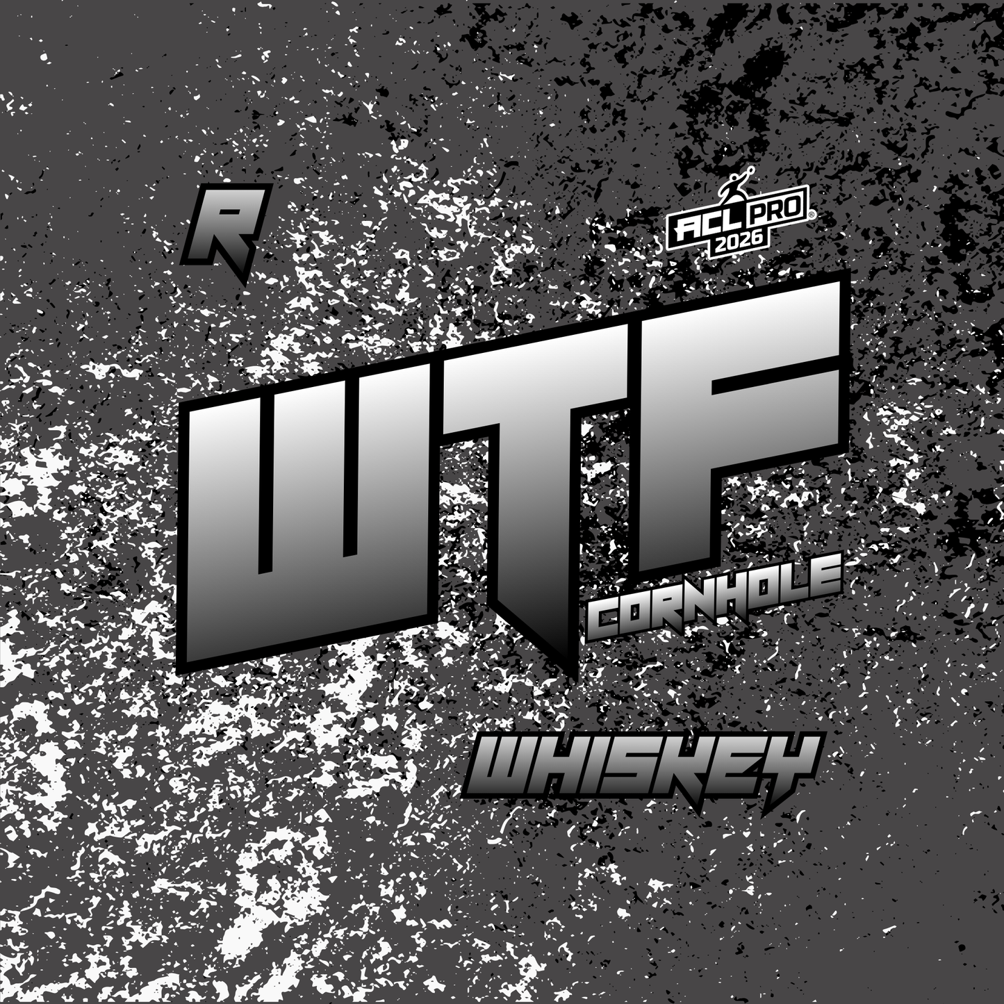 2026 WTF Whiskey OG Splatter Logo - ACL Pro Stamped Cornhole Bags - Set of 4 bags
