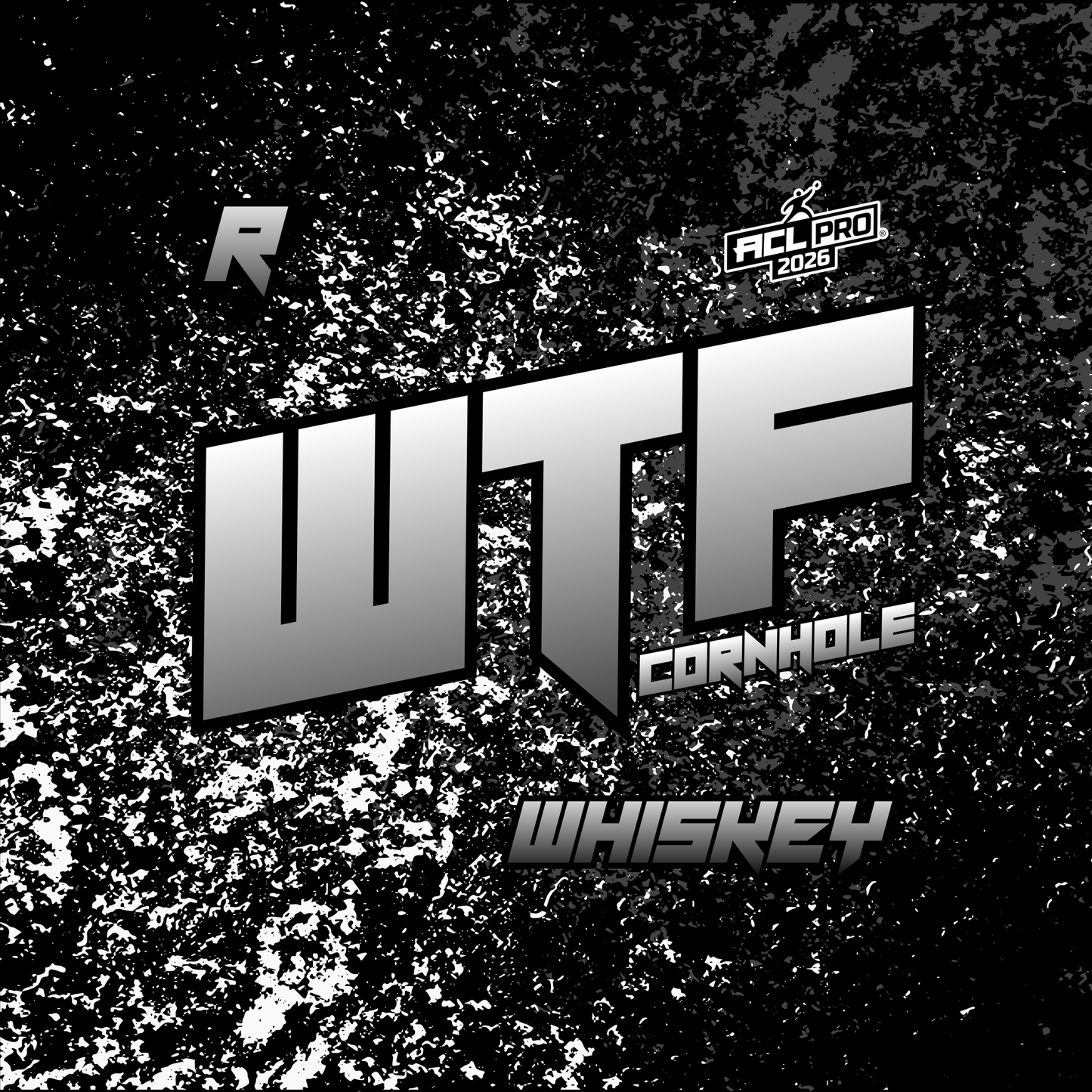 2026 WTF Whiskey OG Splatter Logo - ACL Pro Stamped Cornhole Bags - Set of 4 bags