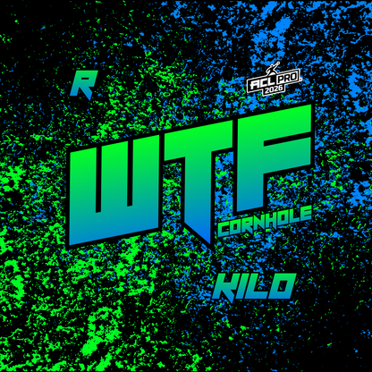 2026 WTF Kilo OG Splatter Logo - ACL Pro Stamped Cornhole Bags - Set of 4 bags