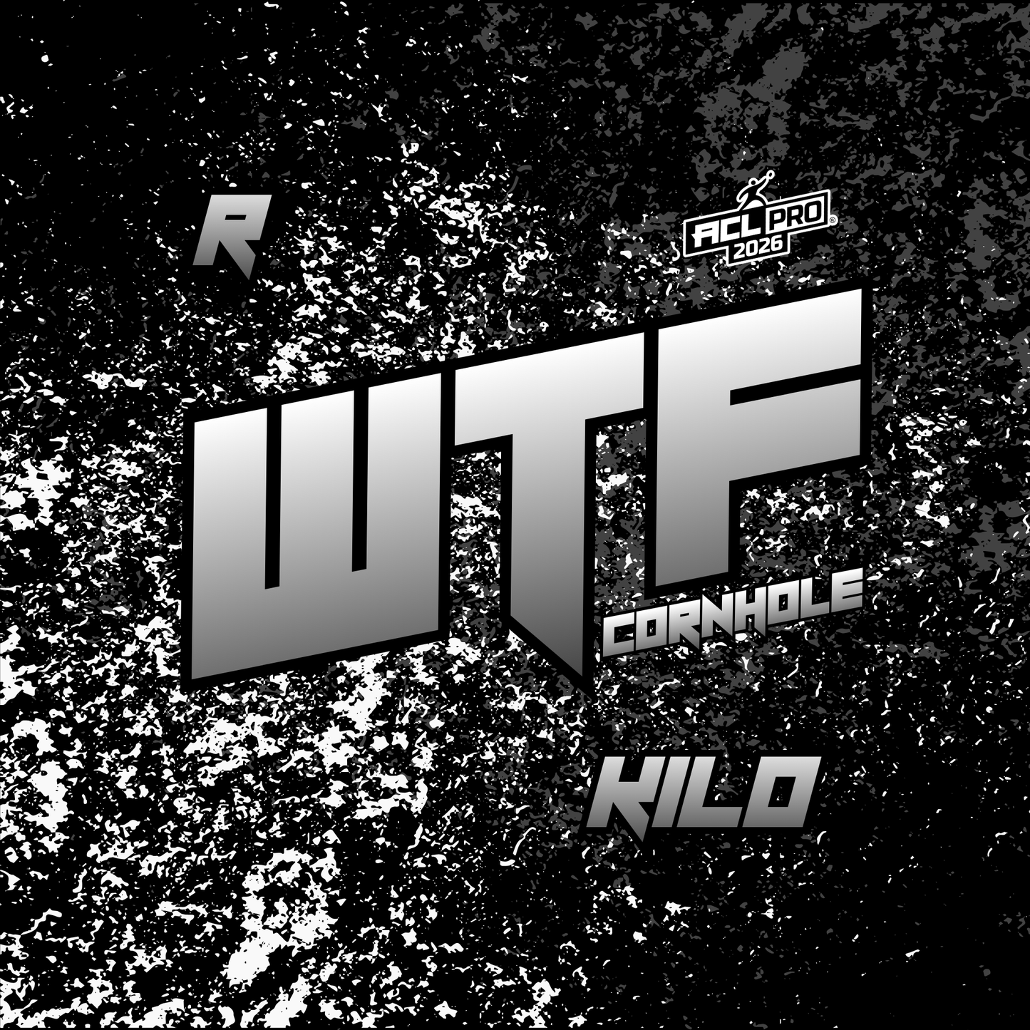 2026 WTF Kilo OG Splatter Logo - ACL Pro Stamped Cornhole Bags - Set of 4 bags