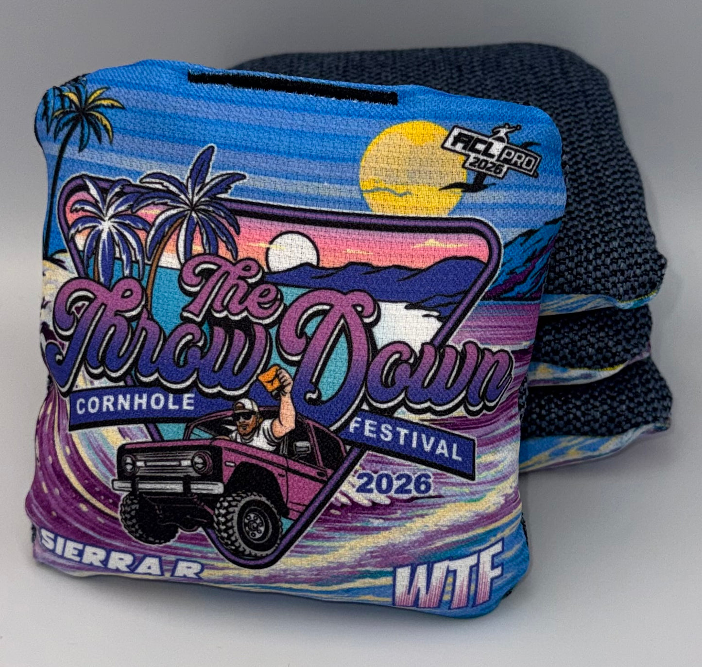 The Throw Down 2026 WTF Sierra - ACL Pro Stamped Cornhole Bags - Set of 4 bags