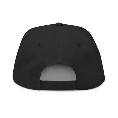 Embroidered Flat Bill Cap — Minimal Green W Logo Snapback