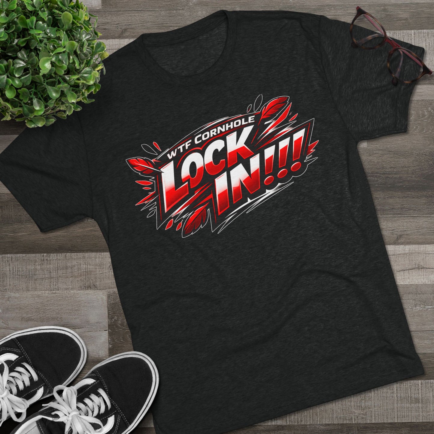 WTF Cornhole "Lock In!!!" Graphic Tee — Competitive Cornhole Shirt