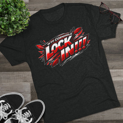 WTF Cornhole "Lock In!!!" Graphic Tee — Competitive Cornhole Shirt