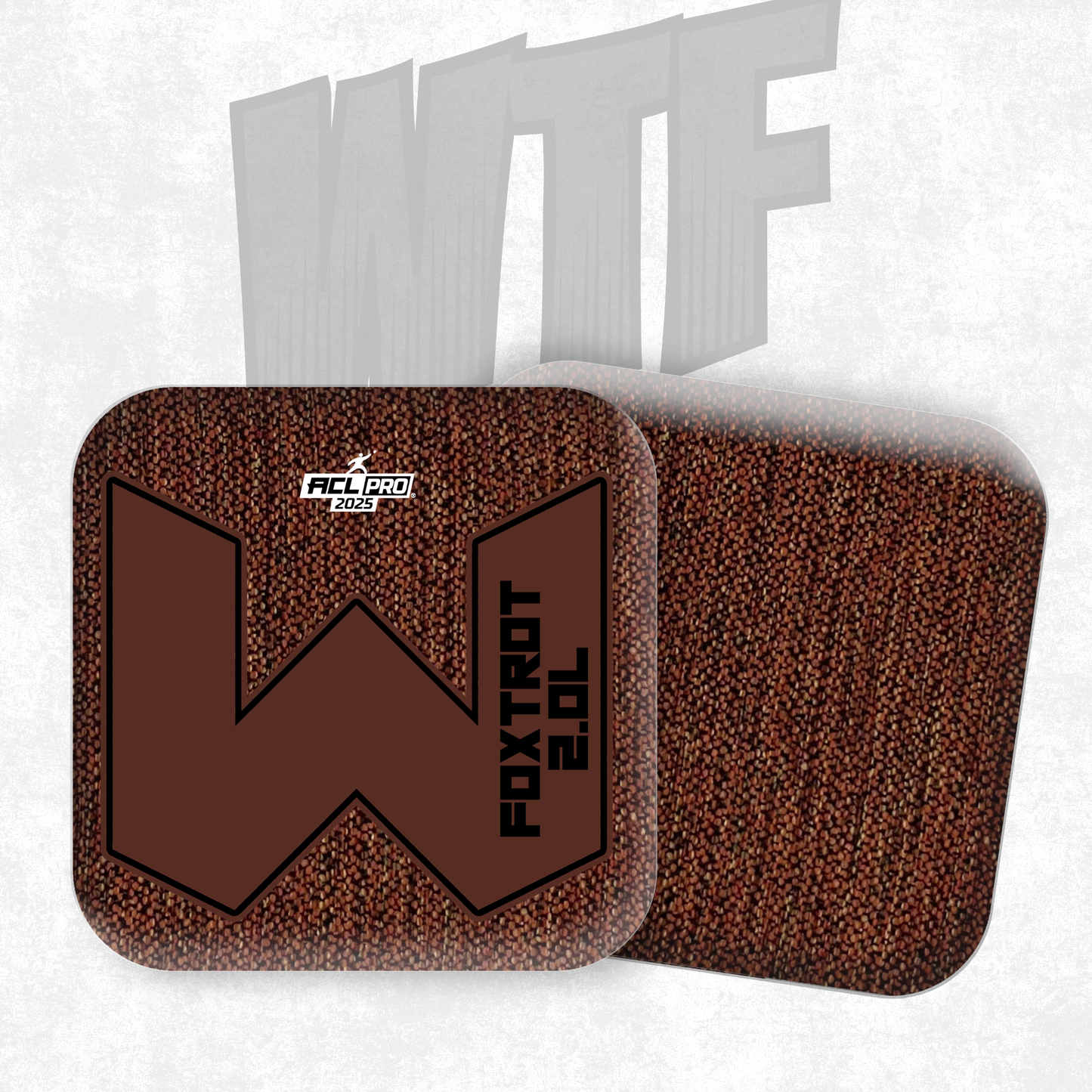 2026 WTF Foxtrot 2.0 "W" Logo- ACL Pro Stamped Cornhole Bags - Set of 4 bags